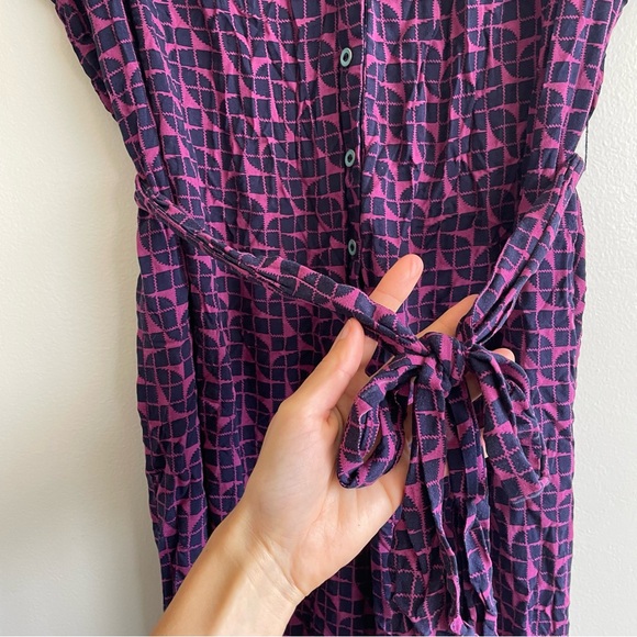 ANTHROPOLOGIE MAEVE KARSTEN GEOSCOPE BELTED JUMPSUIT SIZE SMALL geometric boho S - Picture 10 of 16